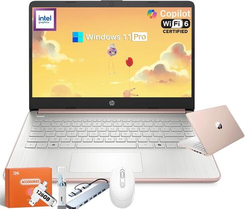 HP 17.3 بوصة كمبيوتر محمول أعمال ، مع ترخيص Office Pro Lifetime ، 2025 شاشة تعمل باللمس المحمولة المضادة لخطودية ، AMD Ryzen 5 7430U 6-Core ، 64 GB RAM ، 2 تيرابايت SSD ، COPILOT AI ، WI-FI 6 ، عمر بطارية طويل ، Win11 PRO PRO PRO in Kuwait