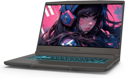 MSI 15.6" 144Hz FHD Thin Bezel IPS Gaming Laptop, AMD Ryzen 5 7535HS, NVIDIA GeForce RTX 4060, 32GB DDR5, 2TB NVMe SSD, Backlit Keyboard, WiFi 6E, Windows 11, Cosmos Gray, EAT Laptop Foldable Stand in Saudi Arabia