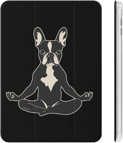 بوسطن تيرير الكلب اليوغا العلبة مع حامل القلم رفيع خفيف الوزن Trifold موقف متوافق مع iPad mini 4/5/6 mini6 （8.3in） in Saudi Arabia