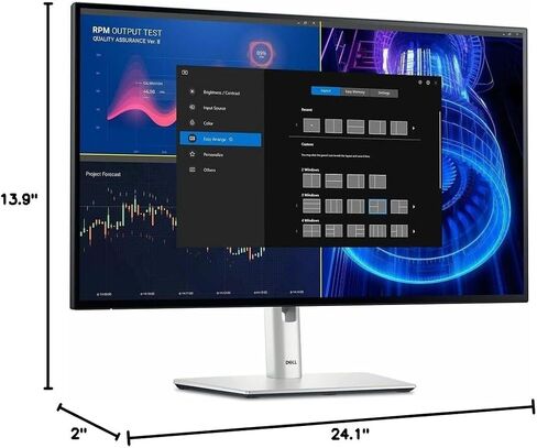 Dell UltraSharp U2724D 27" Class WQHD LED Monitor - 16:9 - Platinum Silver (Renewed) in Saudi Arabia