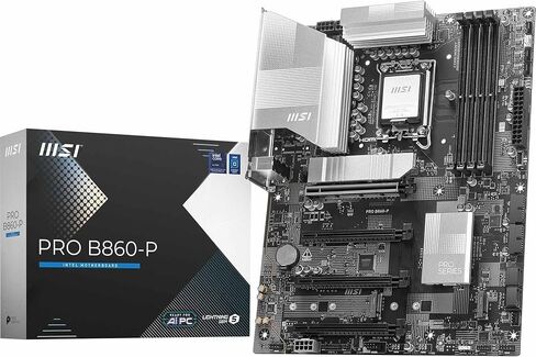 MSI PRO B860-P Motherboard, ATX - Supports Intel Core Ultra Processors (Series 2), LGA 1851-12 DRPS, DDR5 Memory Boost (8600+ MT/s OC), PCIe 5.0 x16 & 4.0 x16, M.2 Gen5, 5G LAN in Saudi Arabia