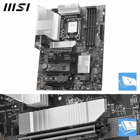 MSI PRO B860-P Motherboard, ATX - Supports Intel Core Ultra Processors (Series 2), LGA 1851-12 DRPS, DDR5 Memory Boost (8600+ MT/s OC), PCIe 5.0 x16 & 4.0 x16, M.2 Gen5, 5G LAN in Saudi Arabia