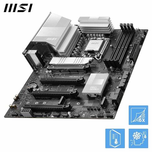 MSI PRO B860-P Motherboard, ATX - Supports Intel Core Ultra Processors (Series 2), LGA 1851-12 DRPS, DDR5 Memory Boost (8600+ MT/s OC), PCIe 5.0 x16 & 4.0 x16, M.2 Gen5, 5G LAN in Saudi Arabia