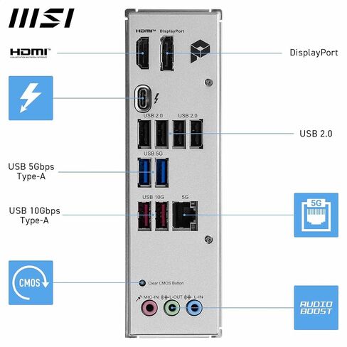 MSI PRO B860-P Motherboard, ATX - Supports Intel Core Ultra Processors (Series 2), LGA 1851-12 DRPS, DDR5 Memory Boost (8600+ MT/s OC), PCIe 5.0 x16 & 4.0 x16, M.2 Gen5, 5G LAN in Saudi Arabia