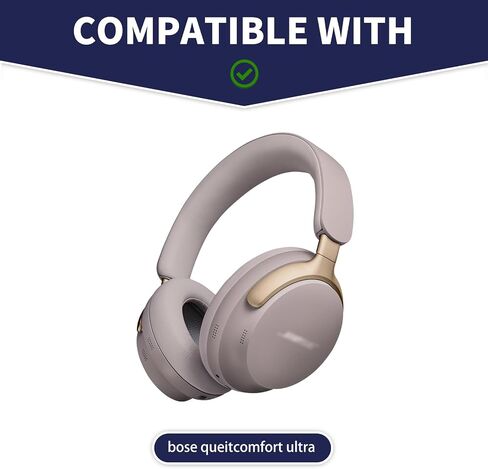Damex Replacement Ear Pads for Bose quietcomfort Ultra Headphone,Thickened Memory Foam、 Protein Leather (White Smoke) in Kuwait