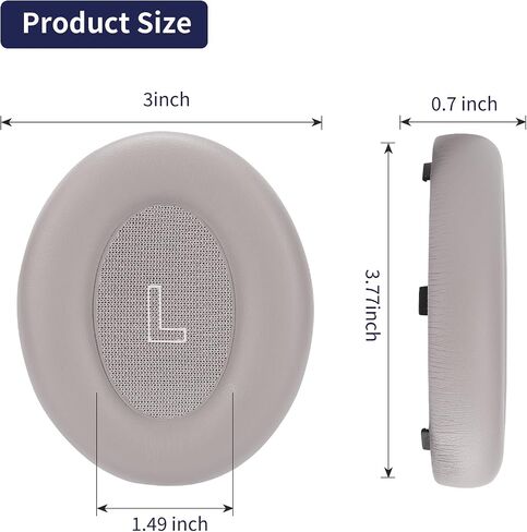 Damex Replacement Ear Pads for Bose quietcomfort Ultra Headphone,Thickened Memory Foam、 Protein Leather (White Smoke) in Kuwait