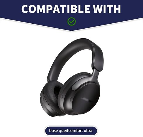 Damex Replacement Ear Pads for Bose quietcomfort Ultra Headphone,Thickened Memory Foam、 Protein Leather (White Smoke) in Kuwait