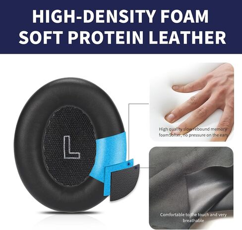 Damex Replacement Ear Pads for Bose quietcomfort Ultra Headphone,Thickened Memory Foam、 Protein Leather (White Smoke) in Kuwait