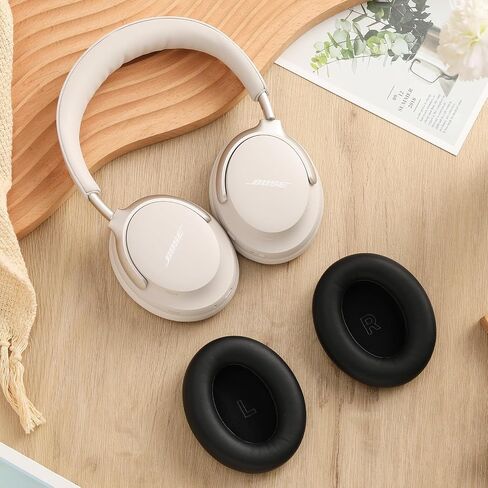 Damex Replacement Ear Pads for Bose quietcomfort Ultra Headphone,Thickened Memory Foam、 Protein Leather (White Smoke) in Kuwait