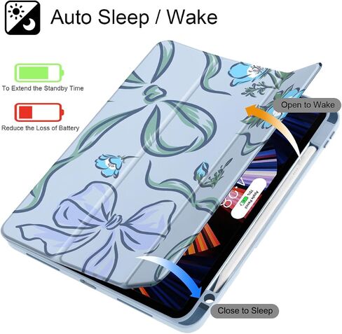 Mektron Case for Ipad Pro 11 Inch (4th ، 3rd ، 2nd & 1st Gen) 2022 2021 2020 2018 ، buit in pencil ervid in Kuwait