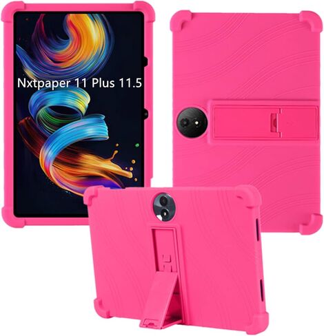 Case for TCL Nxtpaper 11 Plus 11.5 inch Tablet, Kids Friendly Soft Silicone Adjustable Stand Cover for TCL Nxtpaper 11 Plus 11.5" 2025 Tablets (Black) in Kuwait