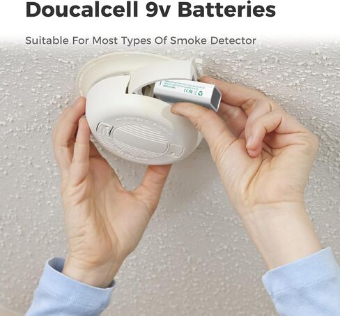 بطاريات 9V 4 حزمة ، Max Power 9 Volt Halaline بطاريات طويلة الأمد ، بطارية 6LR61 لكاشفات الدخان ، والألعاب ، والساعات ، والأجهزة الراديوية ، والميكروفونات-تصميم تسرب وتصميم آمن للمنزل in Kuwait