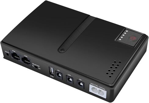 UPS Battery Backup, 10400mAh 36W USB 5V DC 5V 9V 12V POE 15V 24V 6 Outlets Backup Battery Power Supply, Uninterruptible Power Supply for Router, Modem, Security Camera (US Plug) in Saudi Arabia