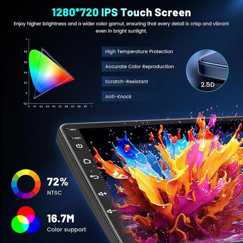 [4G+64G] Android 15 Car Radio Stereo for Kia Rio 2015-2018 ، Wireless Carplay Android Auto ، 9 بوصة IPS اللمسات الراديو Bluetooth GPS SWC in Kuwait