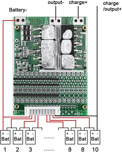 36V 35A 10S LI-ION Battery PCB Balancing لوحة لخلايا الكوبالت الثلاثية مع تبديد الحرارة in Saudi Arabia