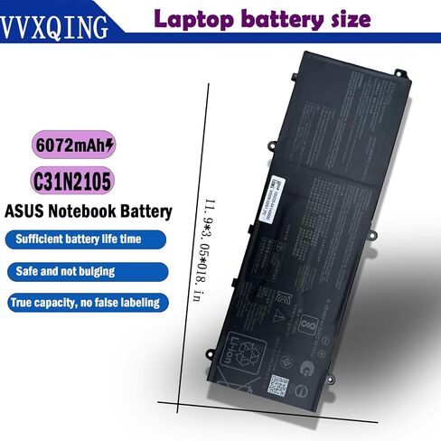 C31N2105 بطارية الكمبيوتر المحمول متوافقة مع ASUS Vivobook 14x OLED X1403ZA | 0B200-04140000 VIVOBOOK S 16X M5602QA S5602ZA K6602HE M6500QF F1603ZA S1503QA in Kuwait