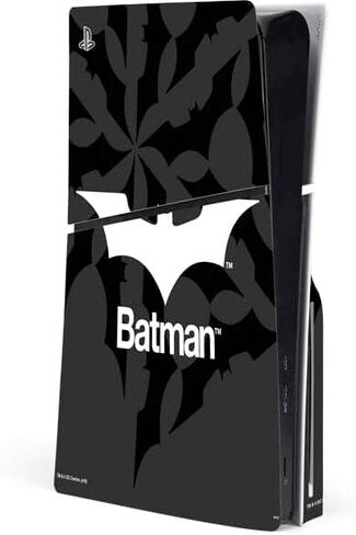 Skinit Skinit Gaming Gaming Skin متوافق مع وحدة التحكم PS5 Slim Disk - DC Comics Comics Batman Logo Design الأصفر in Saudi Arabia