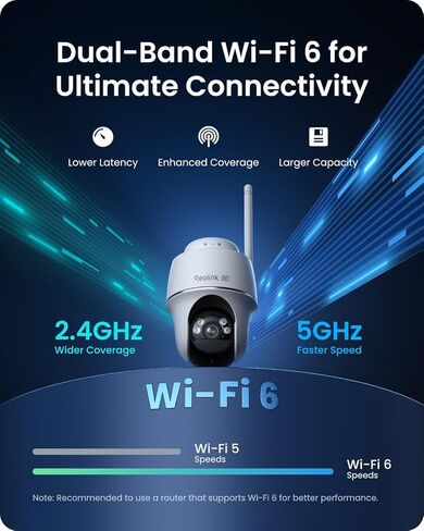 REOLINK Security Camera Wireless Outdoor, Pan Tilt Solar Powered with 4K Night Vision, 2.4/5 GHz Wi-Fi, 2-Way Talk, Compatible with Alexa/Google Assistant, Argus PT Ultra with Solar Panel in Kuwait