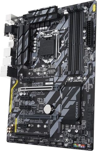 Gigabyte Z370 HD3P (Intel LGA1151/ Z370/ ATX/ 2XM.2/ Intel LAN/ USB 3.1 Gen 2 Type C/ ALC1220/ HDMI/ Motherboard) (تم تجديد معتمدة) in Kuwait