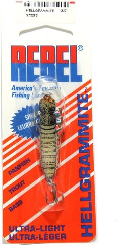 Rebel Lures Hellgrammite Ultralight Crankbait Fishing Lure, 1 3/4 Inch, 3/32 Ounce in Saudi Arabia