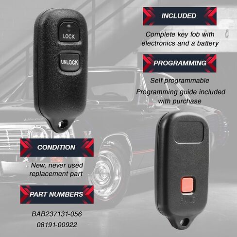 USAREMOTE KEY FOB استبدال لعام 1995 1996 1997 1998 1999 2000 2001 2002 2003 2004 2005 2006 Toyota Scion 3-Button بدون مفتاح دخول BAB23713131-056 08191-0092222222222 in Saudi Arabia