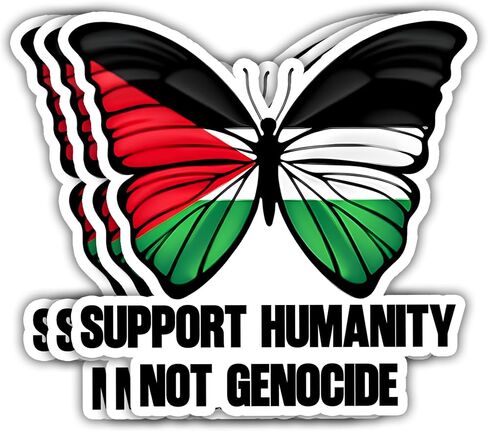 VOTANTA (3 Pcs, 3 inch) - Support Humanity Not Genocide Sticker, Free Palestine Stickers, Butterfly Palestine Flag Decals, Support Palestinian Decal Gifts Decoration for Laptops, Phones, Water Bottles in Saudi Arabia