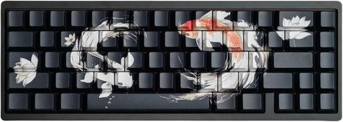 PBT Keycaps Lucky Koi Fish 60 75 100 Percent Shine Through Side Printe Thick Cherry Profile 130 Keys Dye Sub Custom Keycap Set keycaps for 61/64/68/84/87/100/104/108 MX Mechanical Keyboard in Saudi Arabia