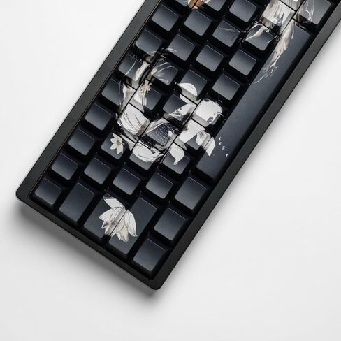 PBT Keycaps Lucky Koi Fish 60 75 100 Percent Shine Through Side Printe Thick Cherry Profile 130 Keys Dye Sub Custom Keycap Set keycaps for 61/64/68/84/87/100/104/108 MX Mechanical Keyboard in Saudi Arabia