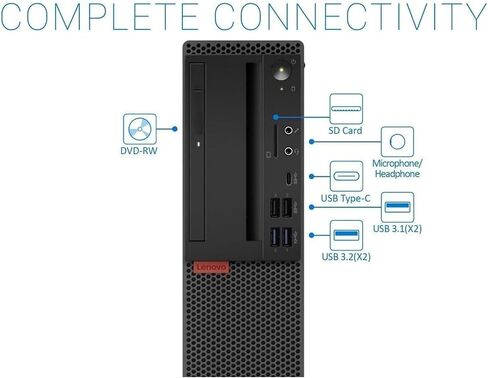 Lenovo ThinkCentre M720S SFF Business سطح المكتب كمبيوتر ، Win11 Pro Ddesktop PC ، Intel Core I7-8700 3.2 جيجا هرتز ، ذاكرة الوصول العشوائي 16 جيجا بايت ، 1 تيرابايت SSD ، DVD ، Windows 11 Pro 64bit (متجدد) in Saudi Arabia