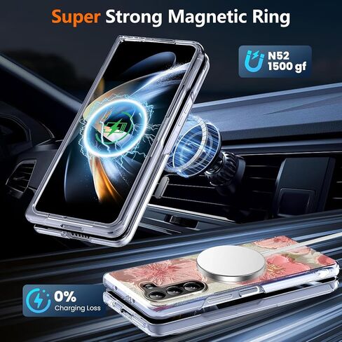 مغناطيسي لـ Galaxy Z Fold 7 Case ، Circle Magnet Circle والشحن اللاسلكي ، وغطاء علبة مقاوم للصدمات من الدرجة العسكرية لـ Z Fold 7 [Safflower] Mus-CXDZ-09-07 in Kuwait
