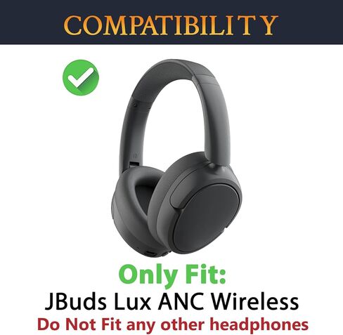وسادات الأذن بديلة بديلة لـ Soulwit لـ JLab jbuds Lux ANC Wireless Headones ، وسائد للأذن مع جلد البروتين الناعم ، ورغوة عزل الضوضاء عالية الكثافة - أسود in Kuwait