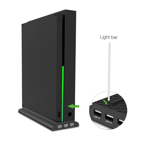 Homsfou Game Console Cooling Fan Stand Triple USB Hub Control Termptive One Flack للاعبين وأداء وحدة التحكم المحسنة in Kuwait