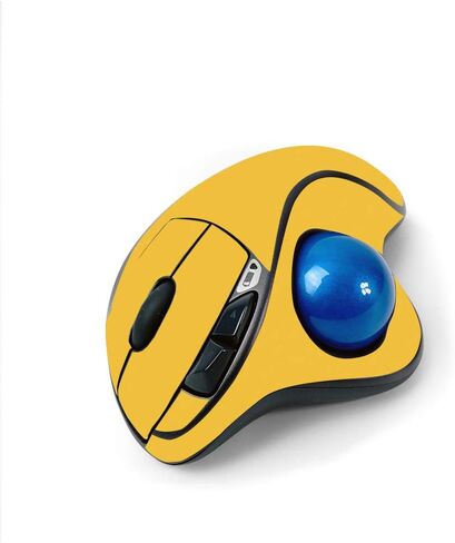 MightySkins Skin for Logitech M570 Wireless Trackball Mouse - Solid Marigold | Protective, Durable, and Unique Vinyl Decal wrap Cover | Easy to Apply, Remove, and Change Styles | Made in The USA in Saudi Arabia