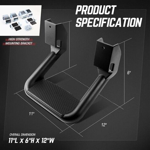 DNA MOTORING SSTEP-SS, Aluminum Side Steps, 2 Piece,Chrome in Saudi Arabia