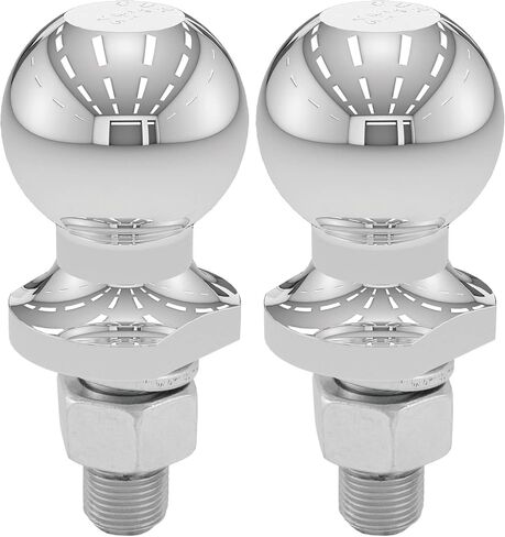 CURT 40003 Chrome Trailer Hitch Ball, 3,500 lbs, 2-Inch Diameter, 3/4 x 1-3/4-Inch Shank , Universal Fit in Kuwait