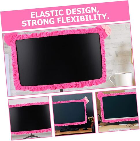 POPETPOP 2Pcs Monitor Dust Cover Elastic Protective Sleeve for Screens Static Design Decorative Computer Cover for Family and Friends in Saudi Arabia