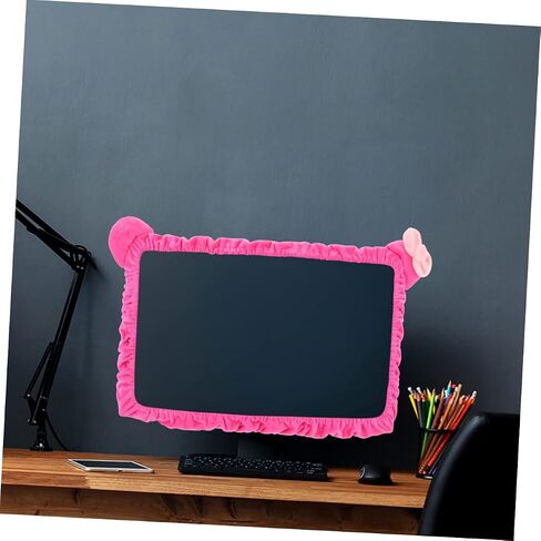 POPETPOP 2Pcs Monitor Dust Cover Elastic Protective Sleeve for Screens Static Design Decorative Computer Cover for Family and Friends in Saudi Arabia