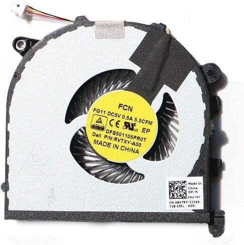 New Laptop CPU Cooling Fan for Dell XPS 15 9550 Left Side 0RVTXY (Color : Default) in Saudi Arabia