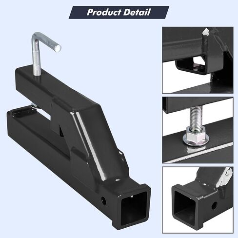 مشبك Garvee على وصلة المقطورة، محول تثبيت كروي 2 بوصة، جهاز استقبال وصلة الجر متوافق مع دلو جرار Deere Bobcat، قطعة واحدة من وصلة الجرافة، ترقية جديدة، أسود in Kuwait