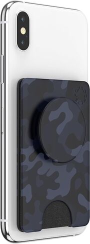 PopSockets PopWallet+ with Swappable PopTop: Phone Grip, Phone Stand, and Wallet for Cards, Removable, (Blue Blaze) in Saudi Arabia
