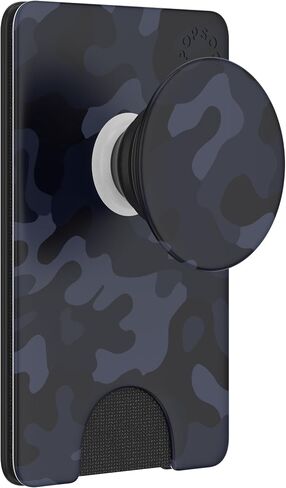 PopSockets PopWallet+ with Swappable PopTop: Phone Grip, Phone Stand, and Wallet for Cards, Removable, (Blue Blaze) in Saudi Arabia