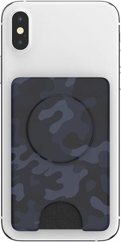 PopSockets PopWallet+ with Swappable PopTop: Phone Grip, Phone Stand, and Wallet for Cards, Removable, (Blue Blaze) in Saudi Arabia