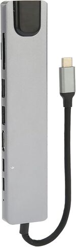 8 in 1 Docking Hub,USB C Hub Docking Station,TypeC Hub Adapter,USB C to TypeC USB2.0 USB PD RJ45 Memory Card Storage Card,Stable Performance in Saudi Arabia