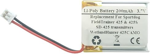 200mAh 3.7V Replacement Battery for SportDO G FieldTrainer 425 SD-425S FT-125 FT-125W Transmitters, SportDO G SR-225 SR-225S SR-225W SportHunter 825 SD-825 Receiver, SAC54-13735, SAC54-13734 in Saudi Arabia