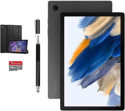 SAMSUNG Galaxy Tab A8 10.5" Inch 32 GB+128GB SD Card Wi-Fi Android 11 Touchscreen International Tablet with Hard Back Tri-Fold Stand Cover Case Accessories in Saudi Arabia