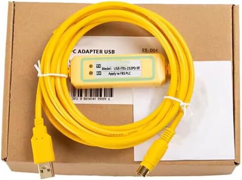USB-FBS-232P0-9F Applicable Communication Data Download Cable PLC Programming Cable High-Speed and Stable Model Gold-Plated Plug FT232RL Chip/Yellow 3 Meters in Saudi Arabia