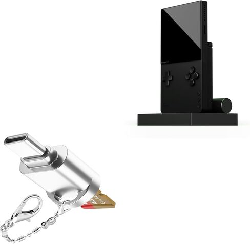 محول Boxwave متوافق مع الجيب التماثلي - Micro SD Card Minireader ، USB Type -C OTG Reader USB3.0 keychain - Silver Metallic Silver in Saudi Arabia
