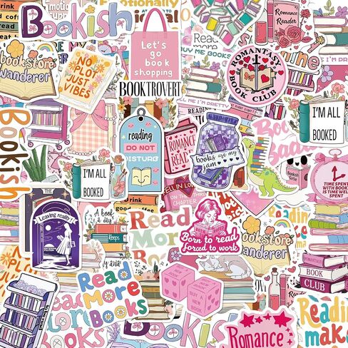 150 PCS Romance Book Stickers for Kindle ، حزمة ملصقات للكتاب المكتب الدبابي للقراء للبالغين ، شارات الفينيل اللامعة لزجاجات المياه المحمولة القارئون مجلة SCRAPBOOK in Saudi Arabia