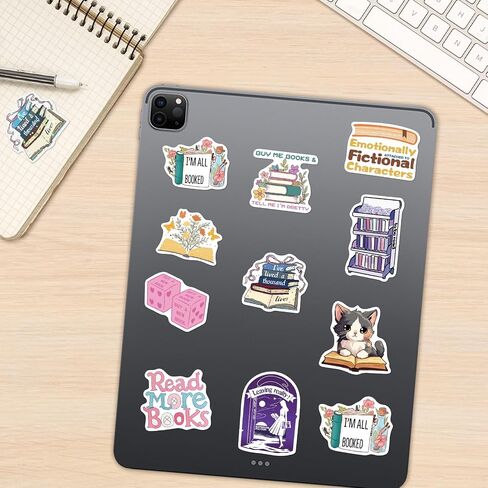 150 PCS Romance Book Stickers for Kindle ، حزمة ملصقات للكتاب المكتب الدبابي للقراء للبالغين ، شارات الفينيل اللامعة لزجاجات المياه المحمولة القارئون مجلة SCRAPBOOK in Saudi Arabia