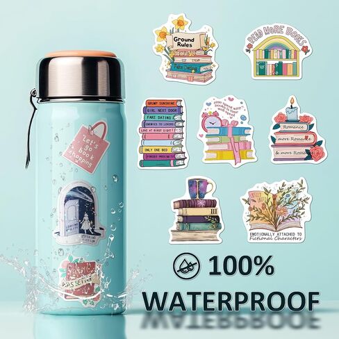 150 PCS Romance Book Stickers for Kindle ، حزمة ملصقات للكتاب المكتب الدبابي للقراء للبالغين ، شارات الفينيل اللامعة لزجاجات المياه المحمولة القارئون مجلة SCRAPBOOK in Saudi Arabia